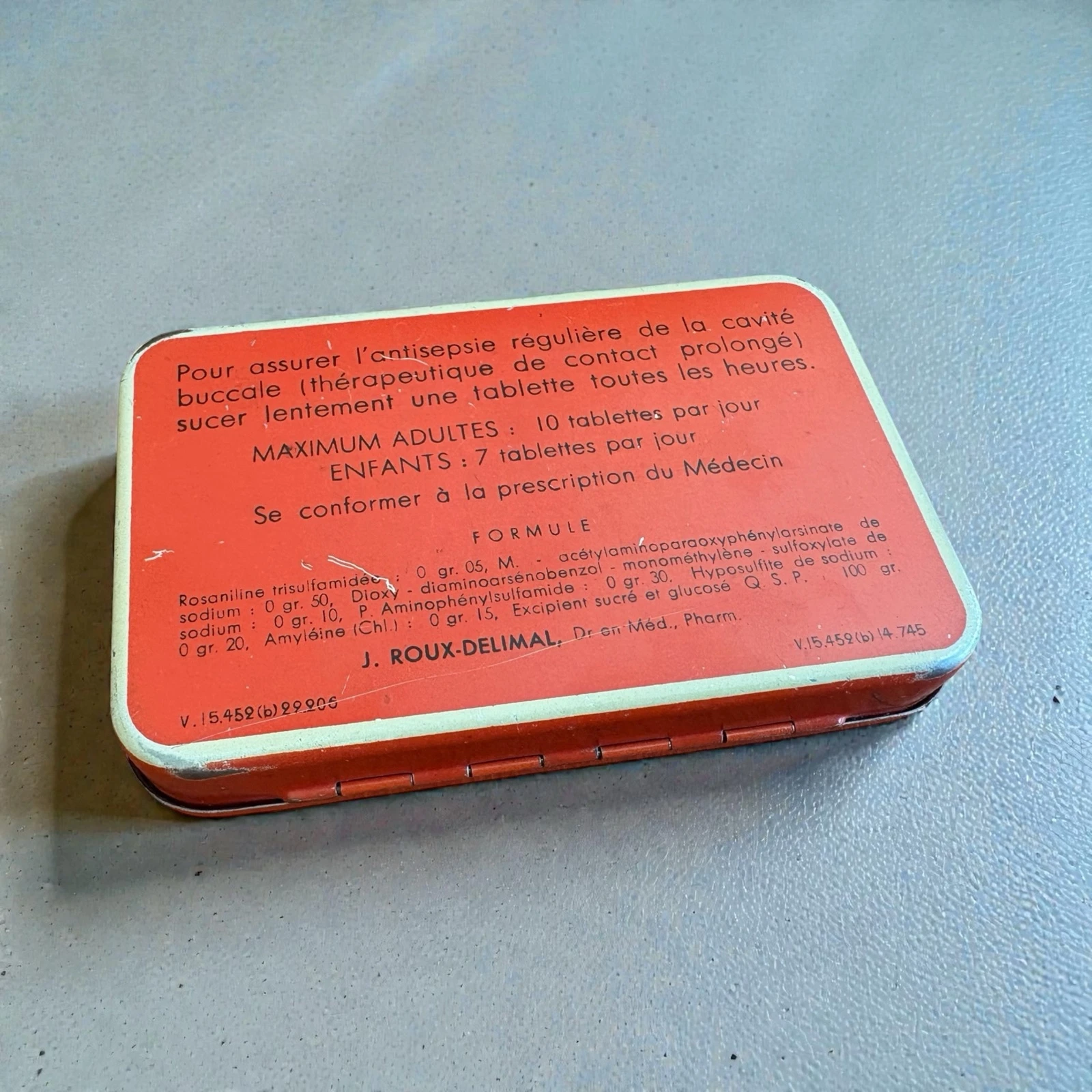 Caixa Médica de Metal Vintage COLLUSULFAMYD SEC Laboratoires TORAUDE Paris 1950 – photo 4